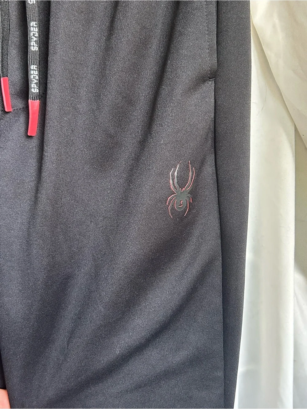 Spyder Black Jogger Sweatpants with Red Accent